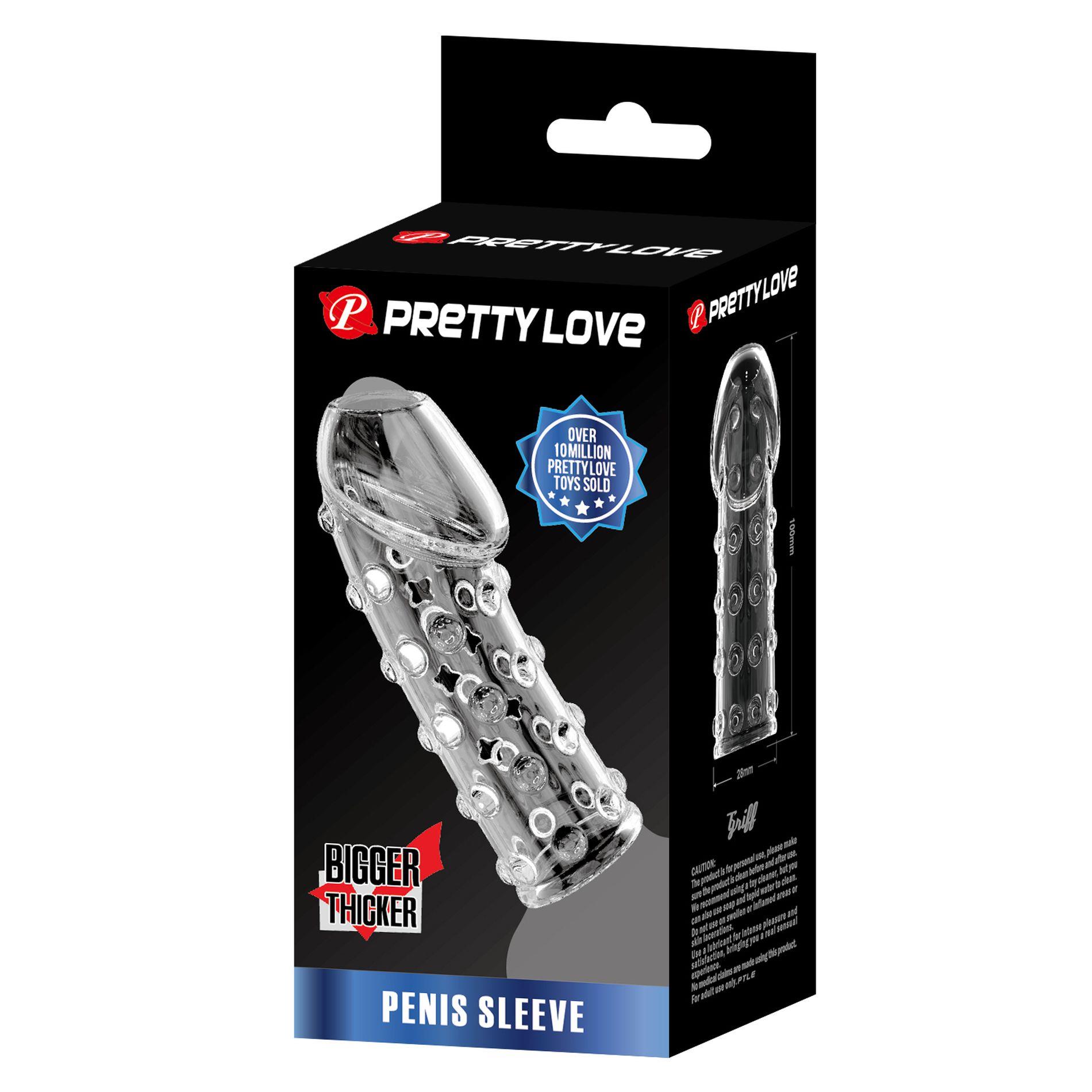 Насадка на пенис Pretty Love Penis Sleeve, 19.8 см (прозрачный)
