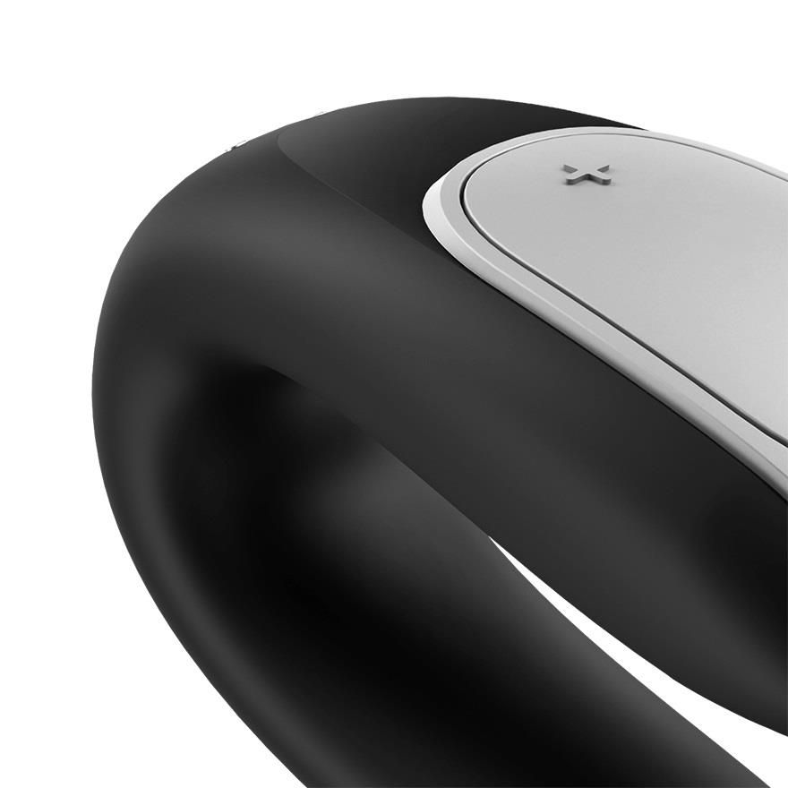 Вибратор для пар Satisfyer Double Fun, 9 см (черный)