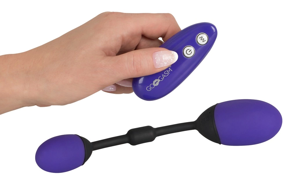 Виброяйцо GoGasm Vibrating Pussy & Ass Balls (фиолетовый)