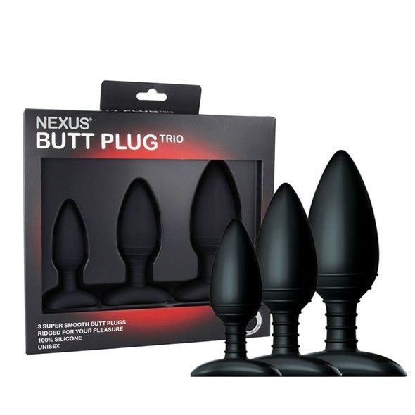 Набір Nexus Butt Plug Trio, 3 шт (чорний)