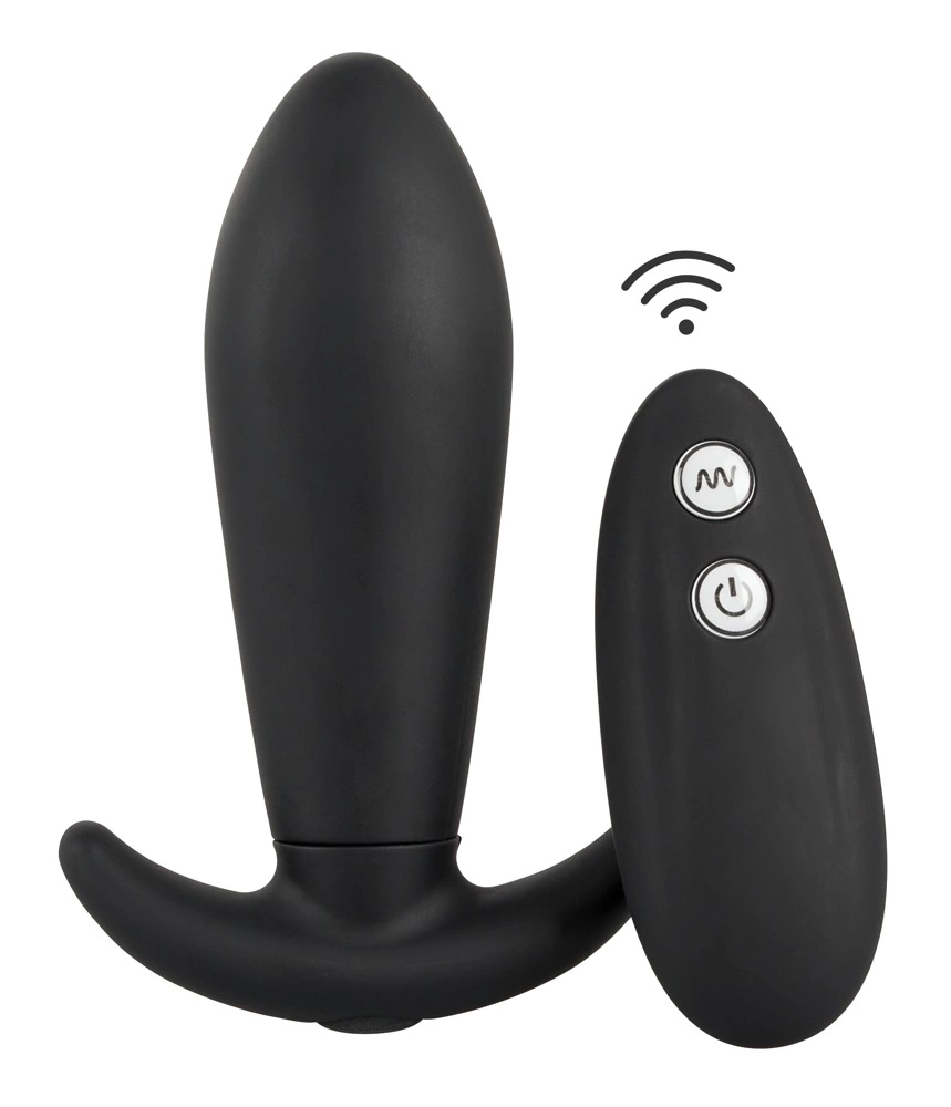 Korek analny Remote Controlled Vibro Plug, 12 cm (czarny)