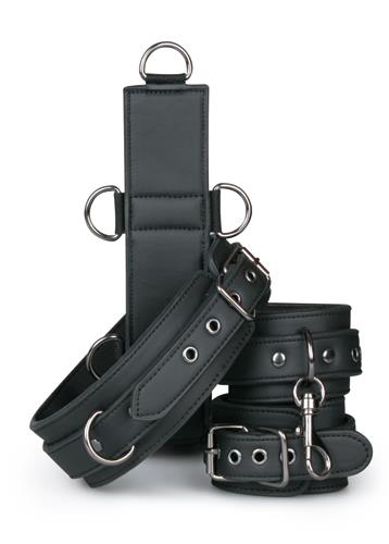 BDSM набір EasyToys Neck and Wrist Restraint (чорний)