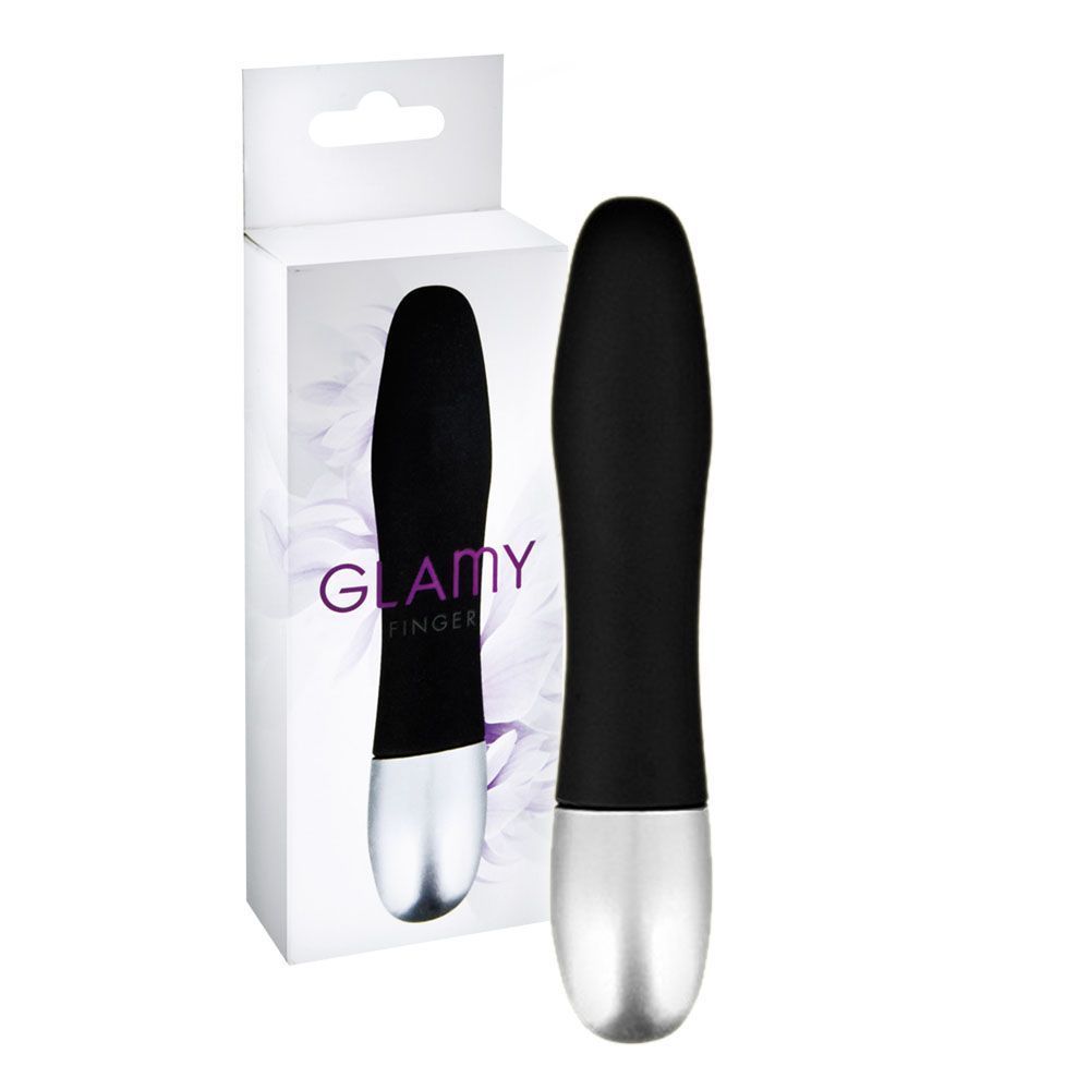 Мини-вибратор Glamy Finger, 11 см (черный)