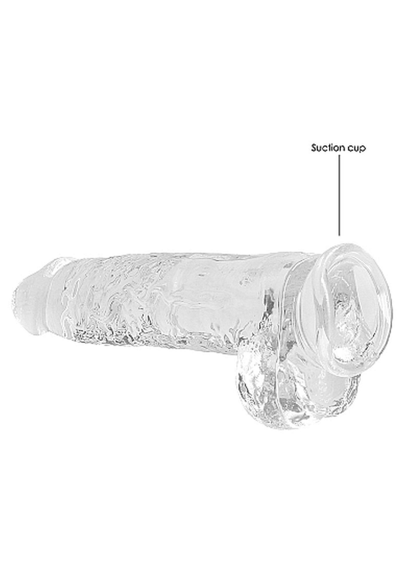 Фаллоимитатор Realrock Crystal Clear 9", 22 см (прозрачный)