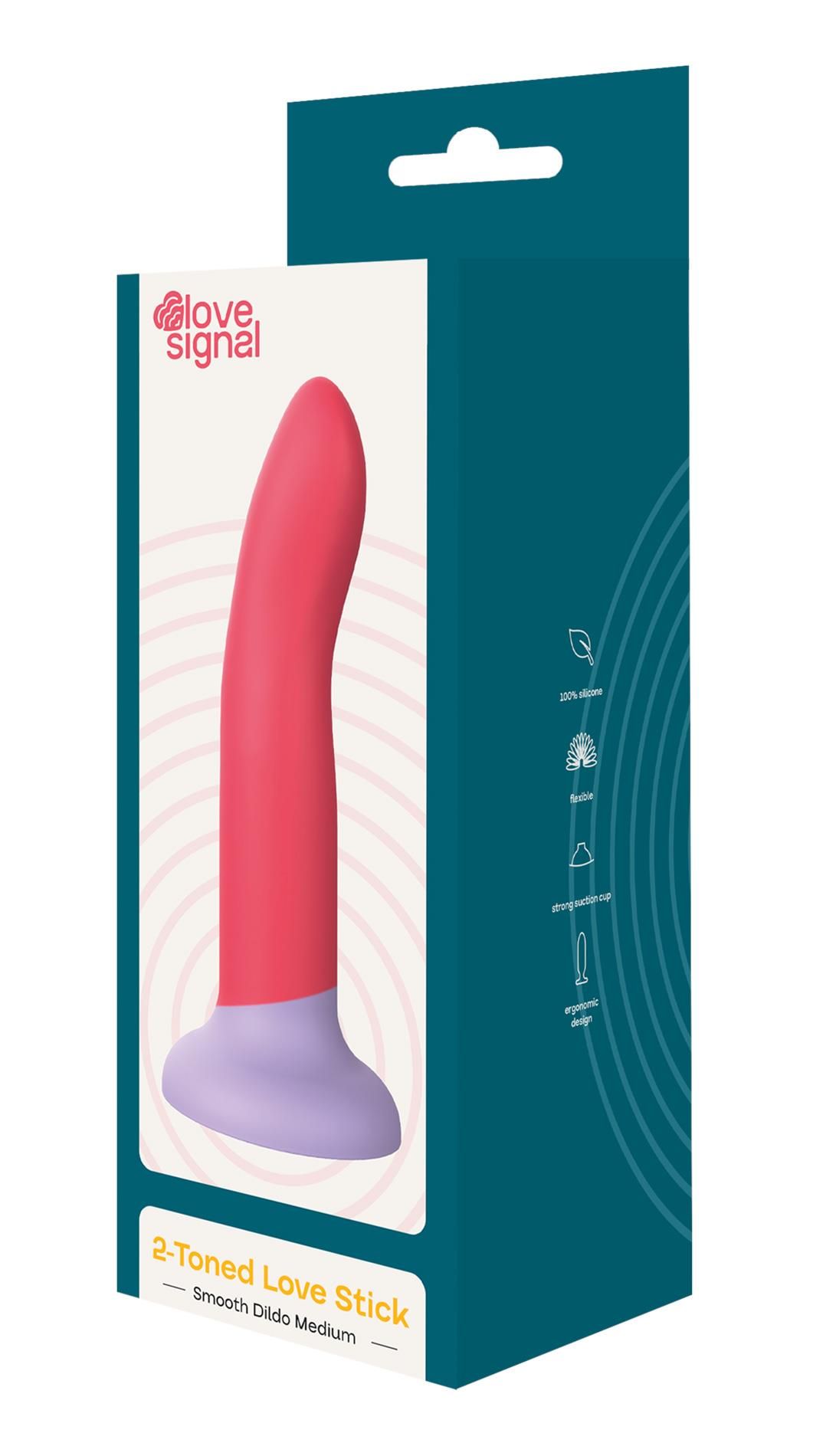 Dildo Dream Toys 2-Toned Love Stick Medium, 17 cm (czerwony)