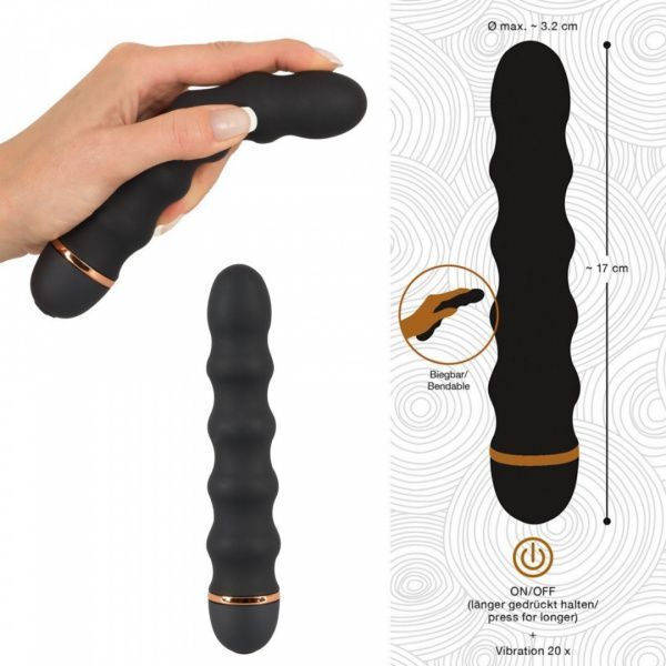 Классический вибратор You2Toys, 17 см (черный)