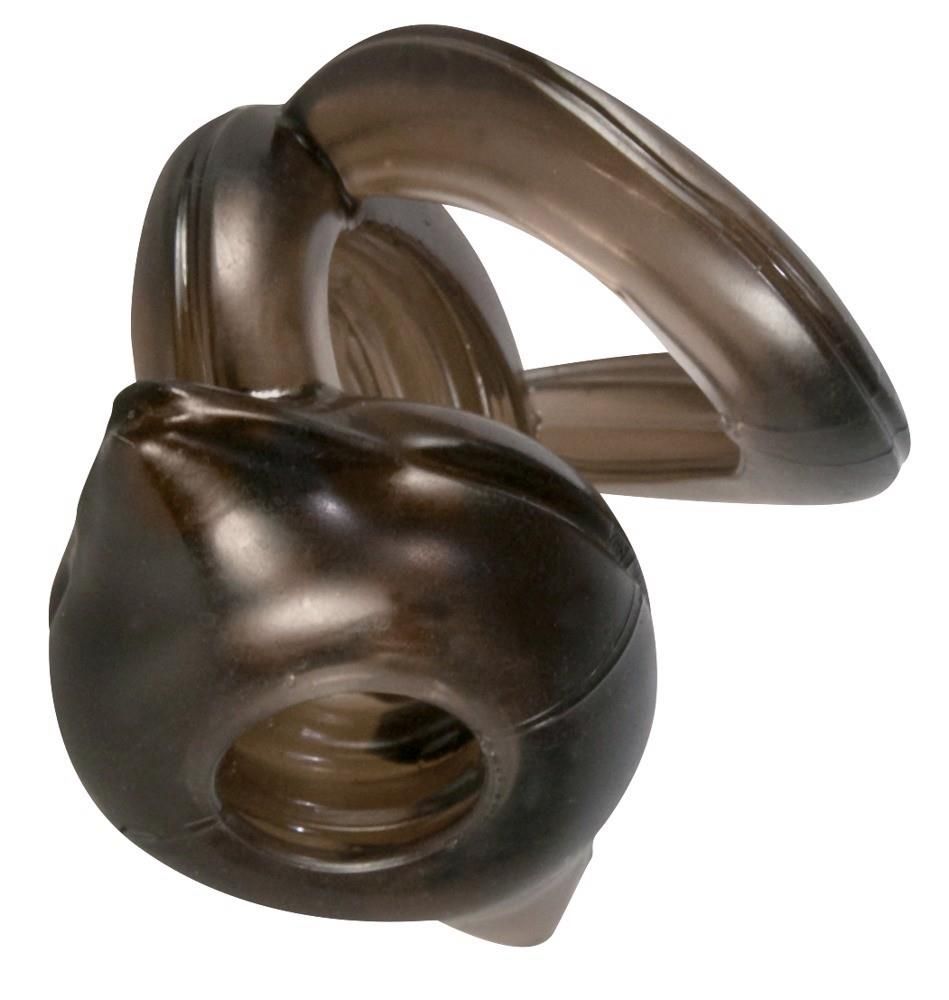 Тройное эрекционное кольцо на пенис Bad Kitty Penisring (черный)