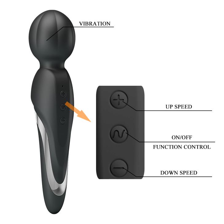 Wibromasażer Pretty Love Walter, 21.6 cm (czarny)