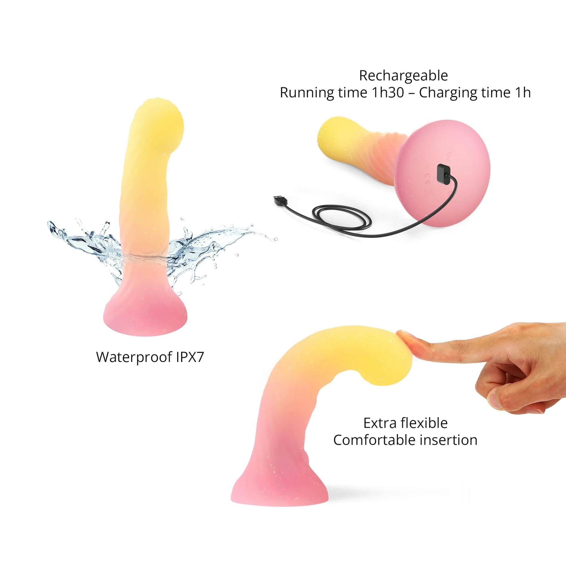 Love to Love Neon Art Candy Loop / Sugar Bomb - Dildo, Multi, 14.3 cm