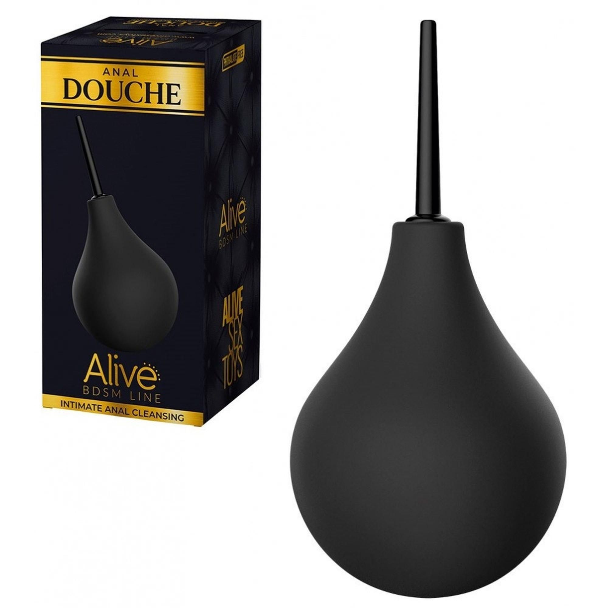 Анальный душ Alive Anal Douche S, 90 мл (черный)