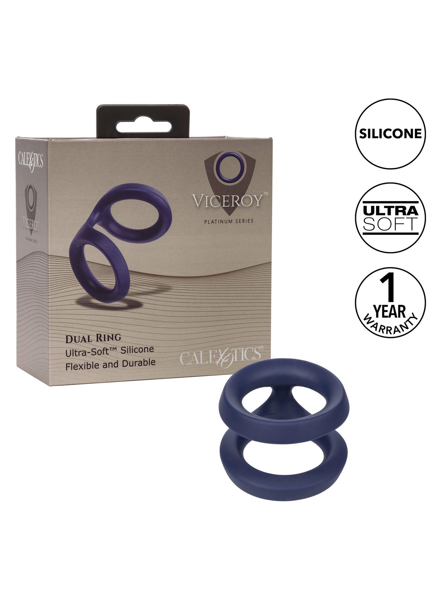 Ерекційне кільце Calexotics Viceroy Dual Ring, 3,2 см (синій)