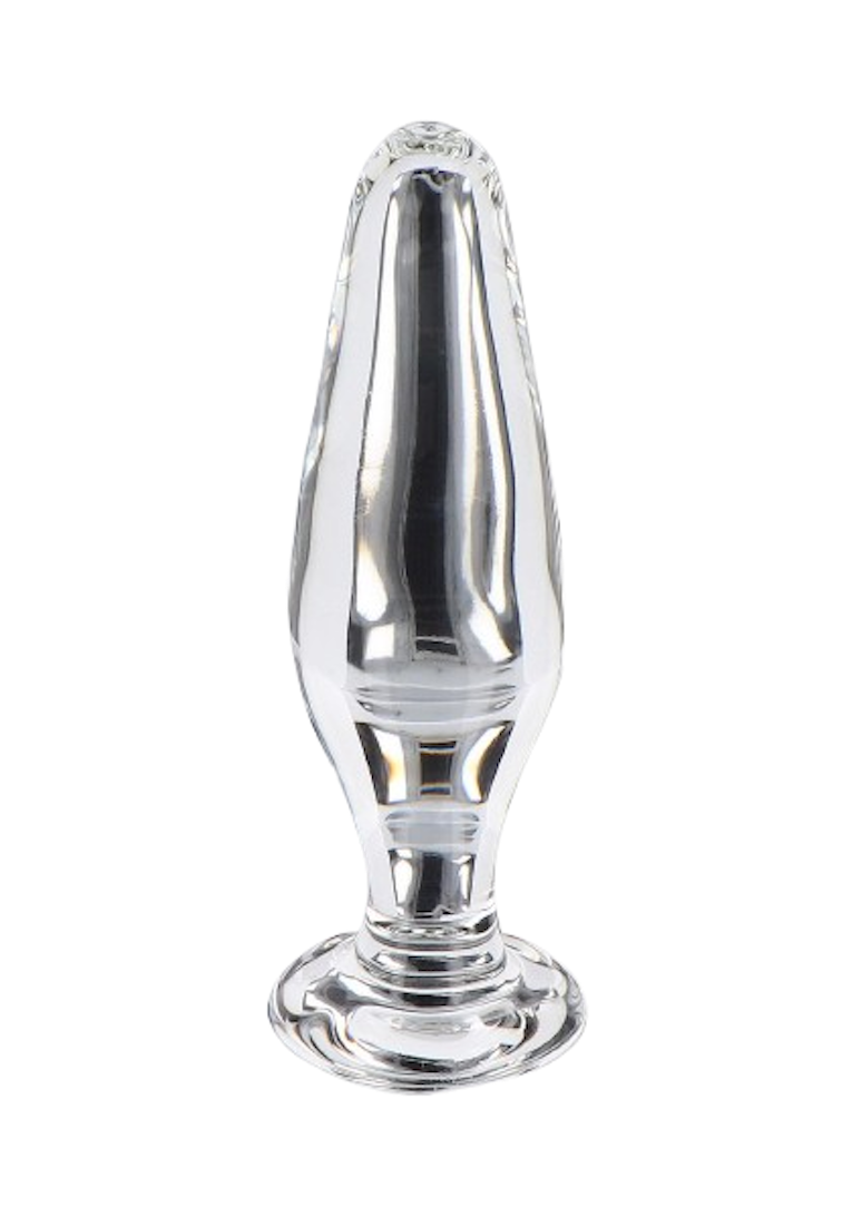 Korek analny Glass Worxx Star Sparkler, 12 cm (przezroczysty)