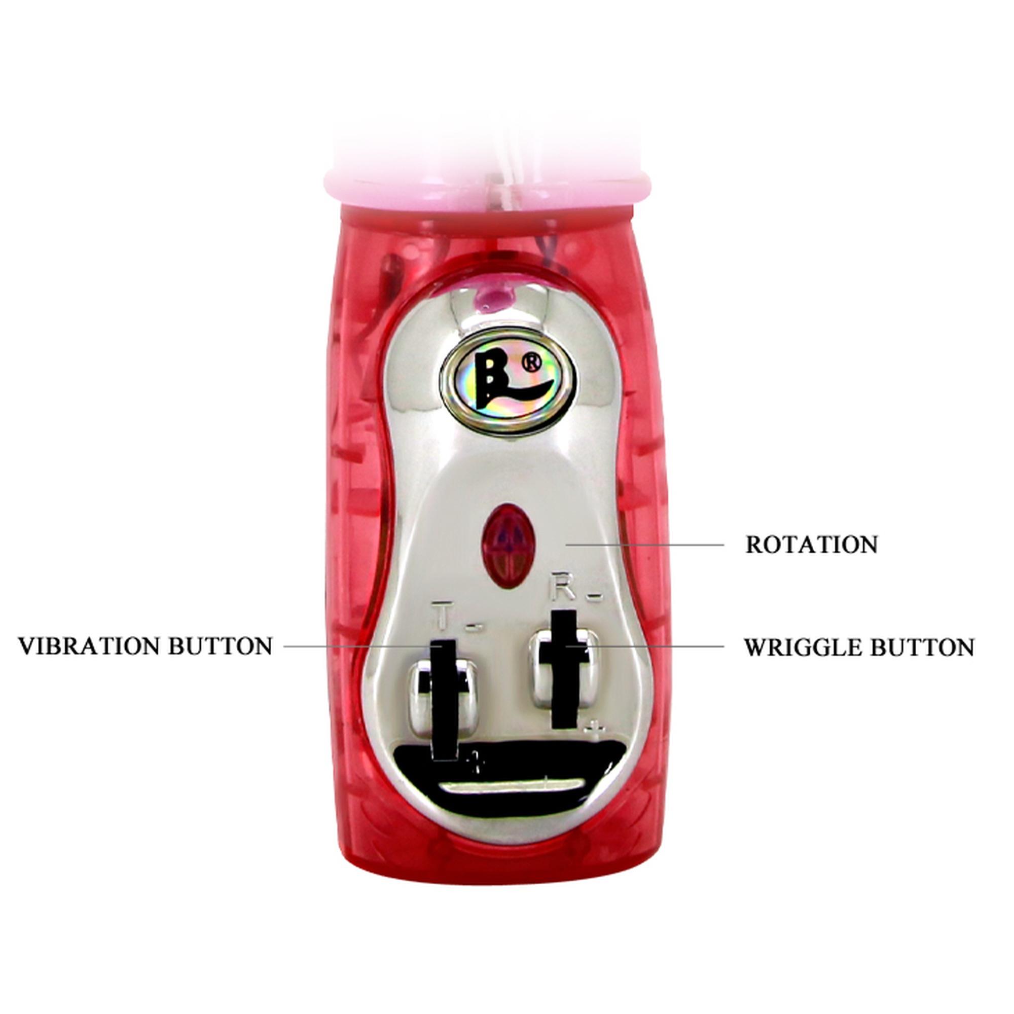 Вибратор-кролик Baile Flirt Rough, 29 см (розовый)