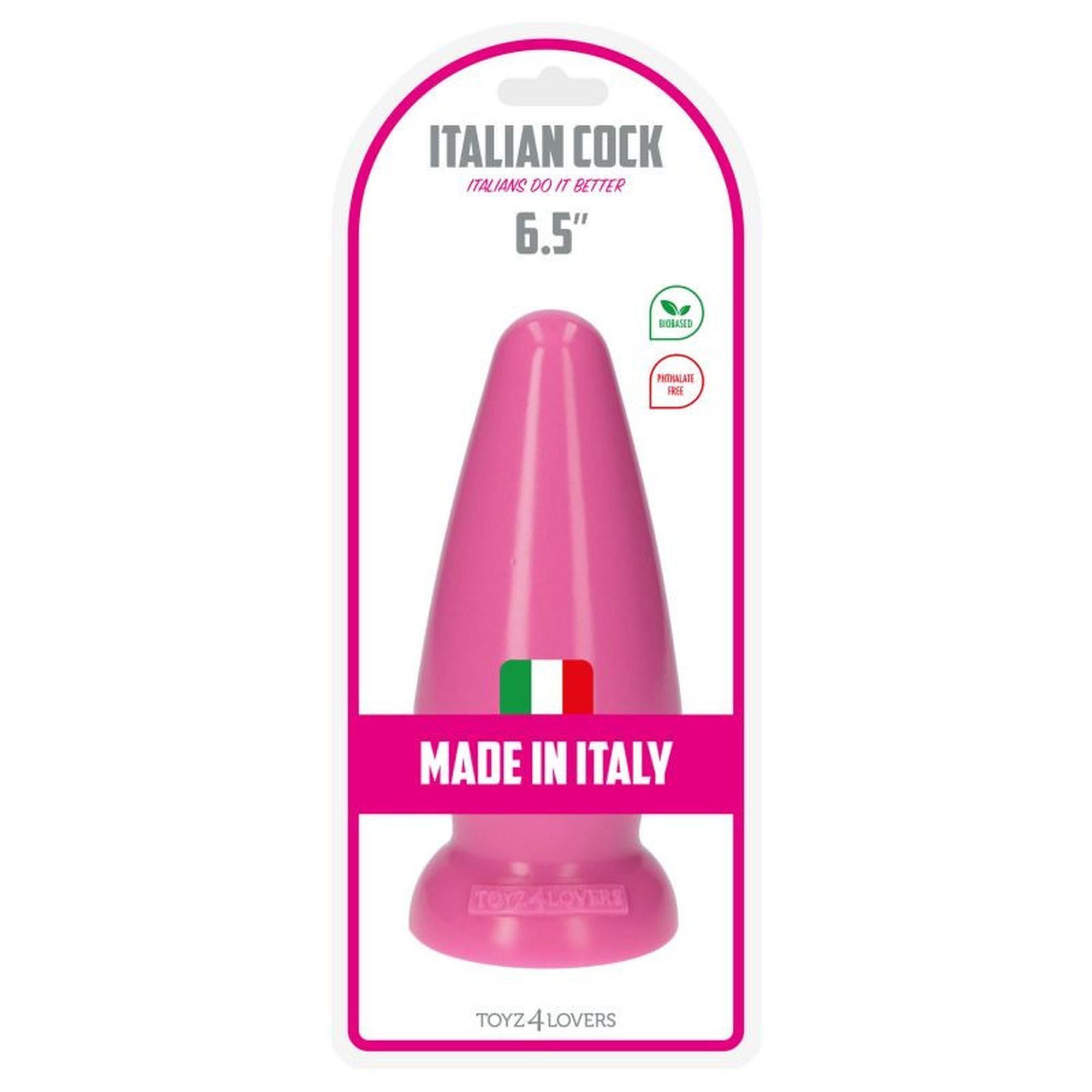 Анальная пробка Toyz4lovers Plug-Italian Cock 6,5", 16.5 см (розовый)