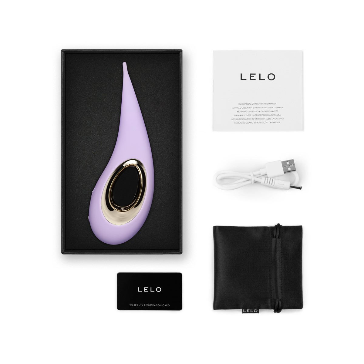 Стимулятор клитора Lelo Dot Lilac, 16.5 см (сиреневый)