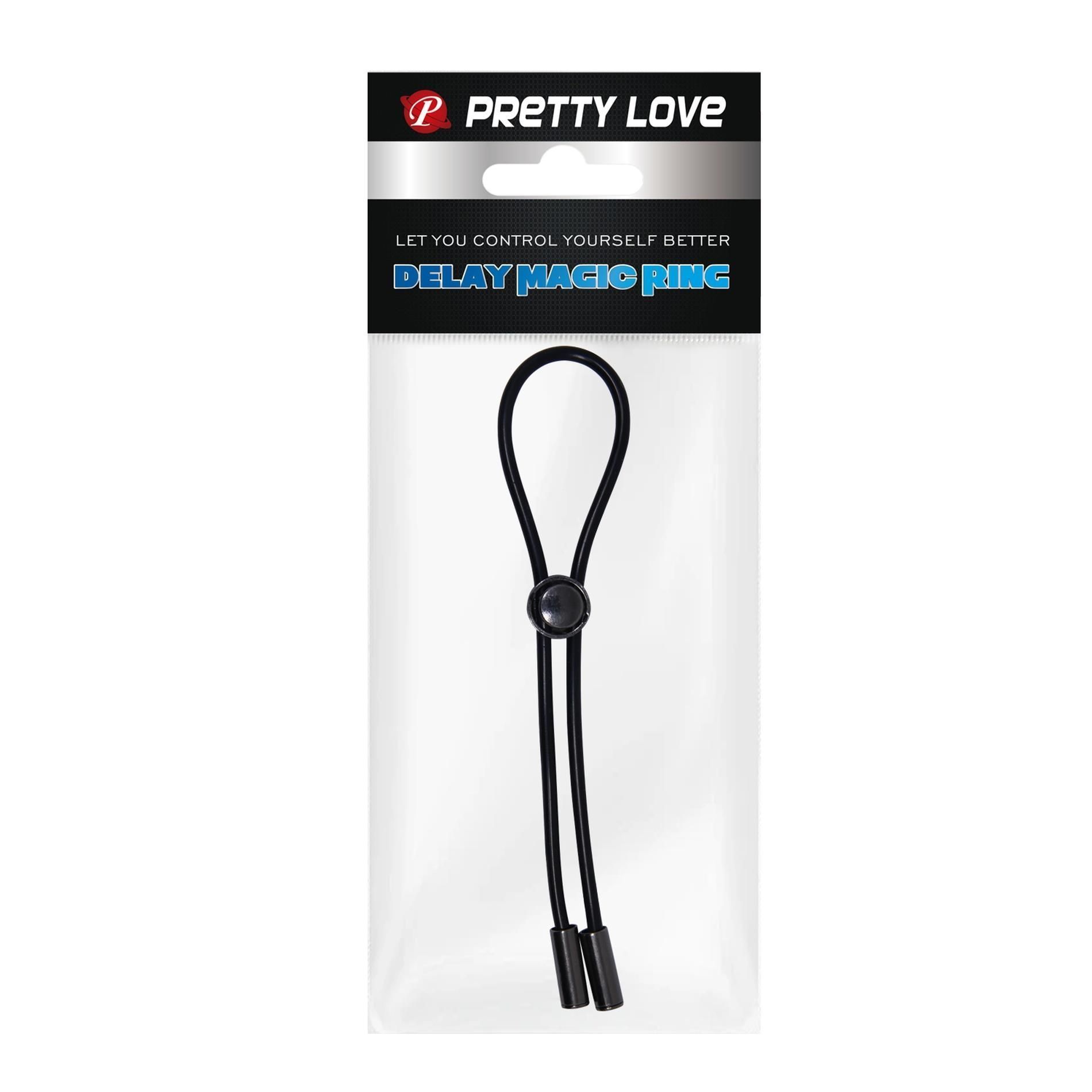 Эрекционное кольцо Pretty Love Delay Magic Ring, 26 см (черный)