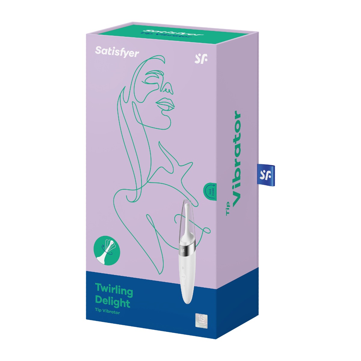Стимулятор для клитора Satisfyer Twirling Delight, 16 см (белый)