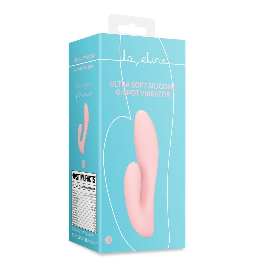 Вибратор Loveline Ultra Soft Silicone G-Spot, 13.5 см (розовый)