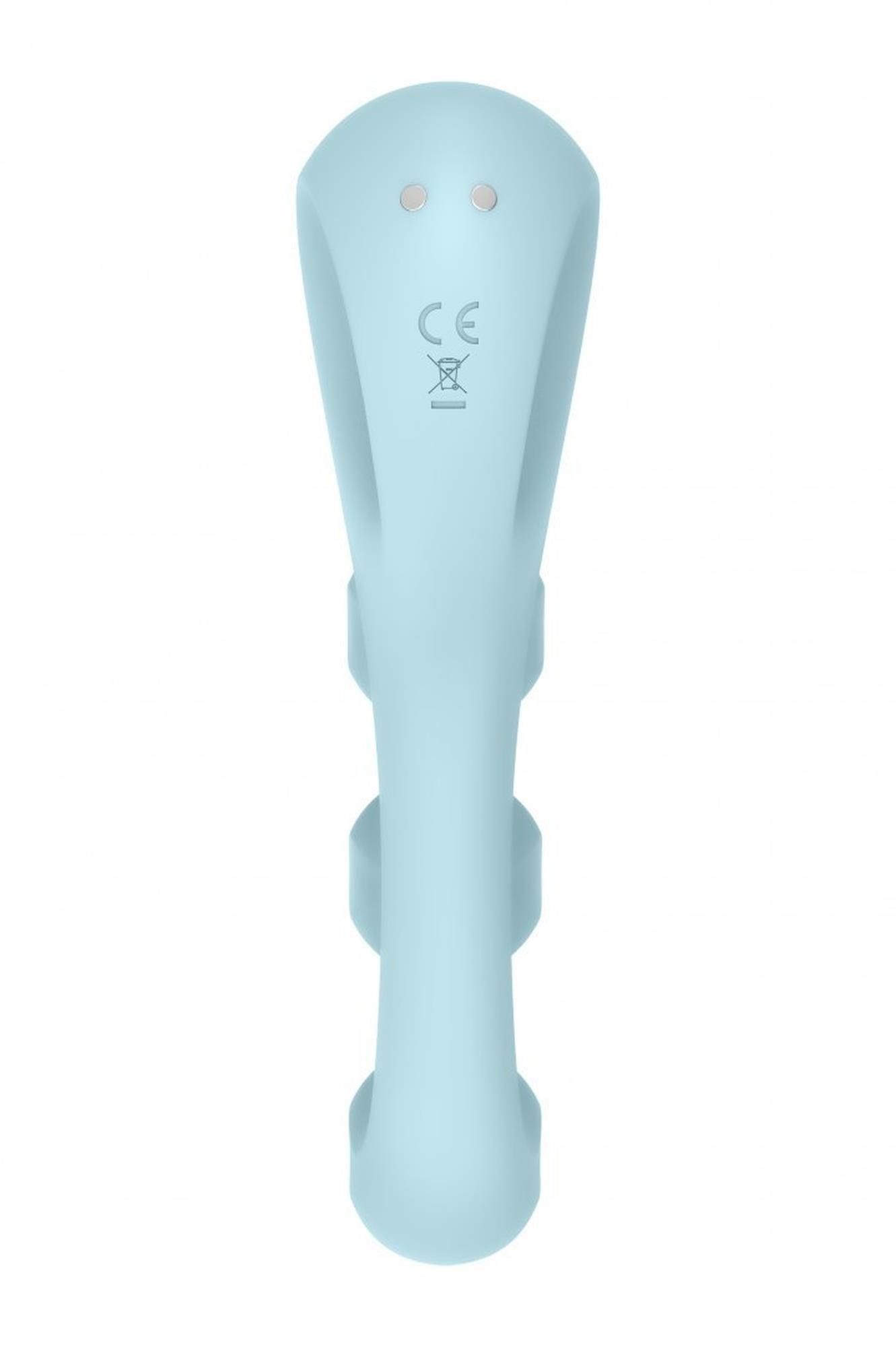Вібратор для потрійної стимуляції Satisfyer Tri Ball 2, 20,5 см (блакитний)