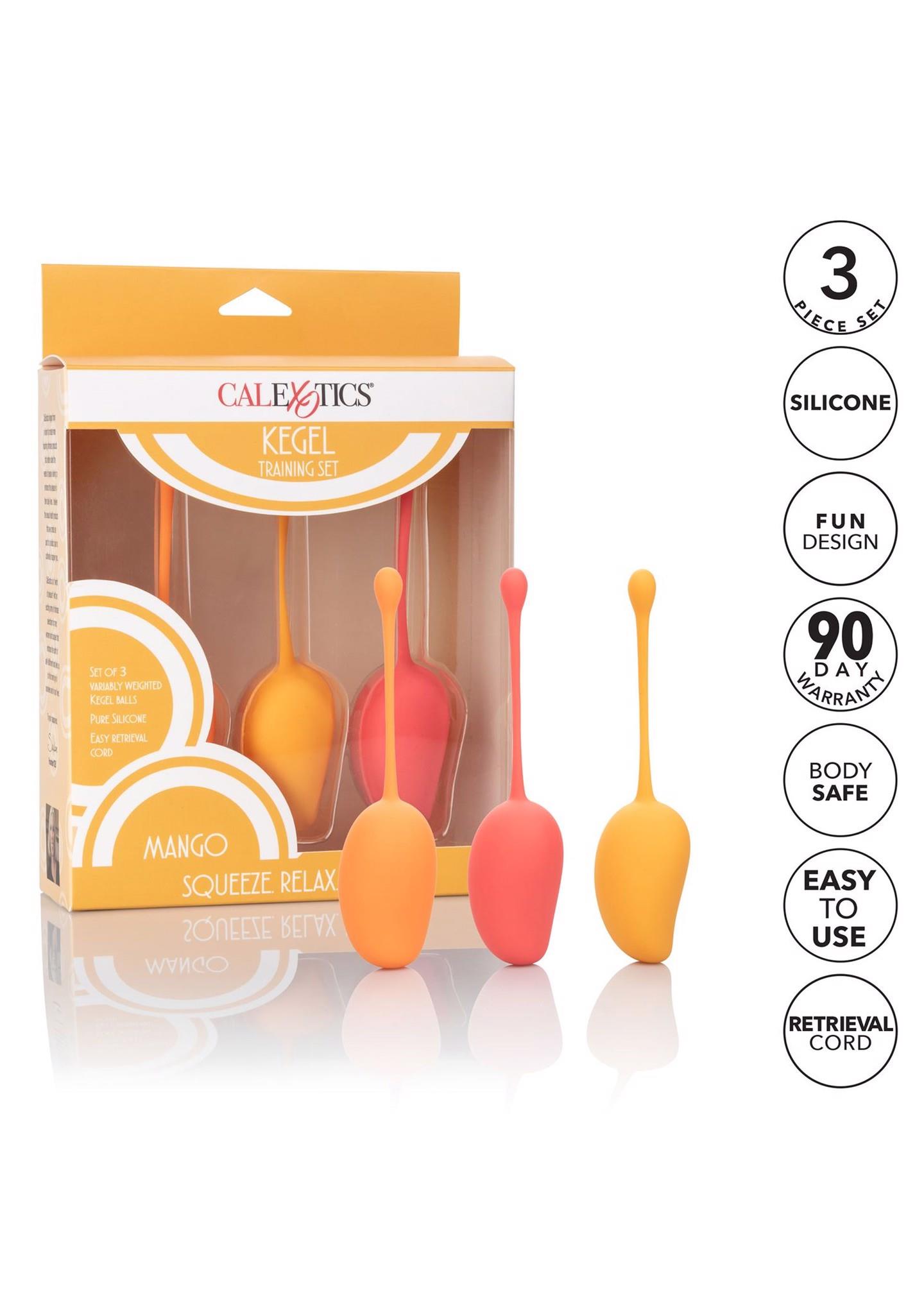 Набор вагинальных шариков California Exotic Mango, 3 шт (мульти)