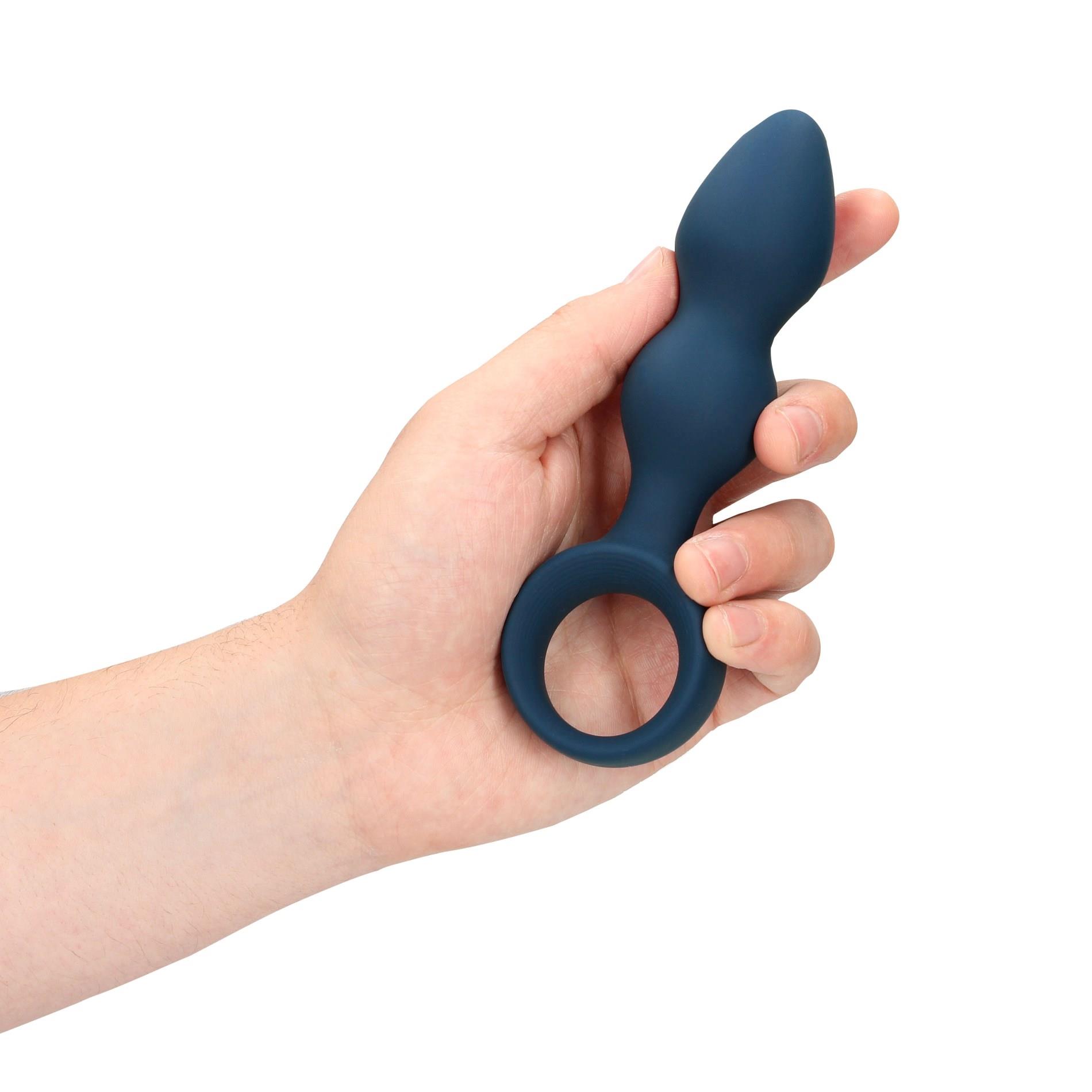 Korek analny Loveline Anal Plug L, 17.7 cm (niebieski)