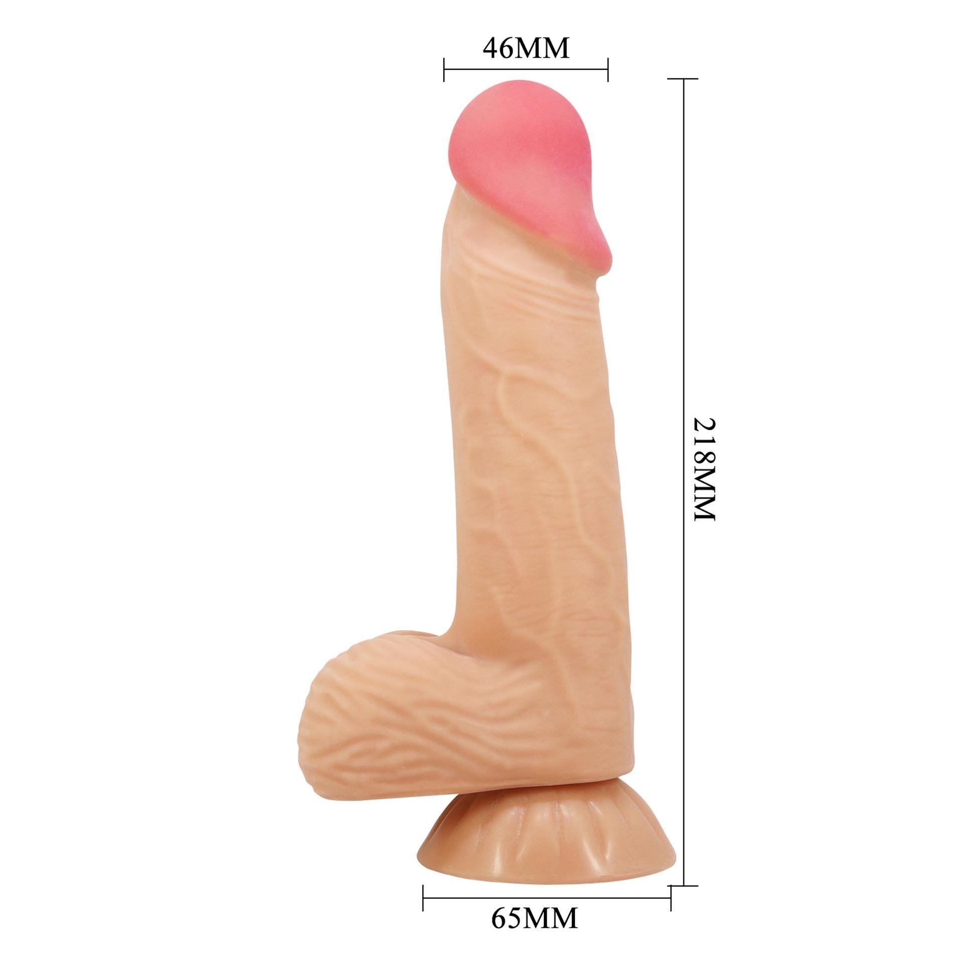 Фаллоимитатор Baile Sliding Skin Bendable 8.1'', 20.6 см (телесный)