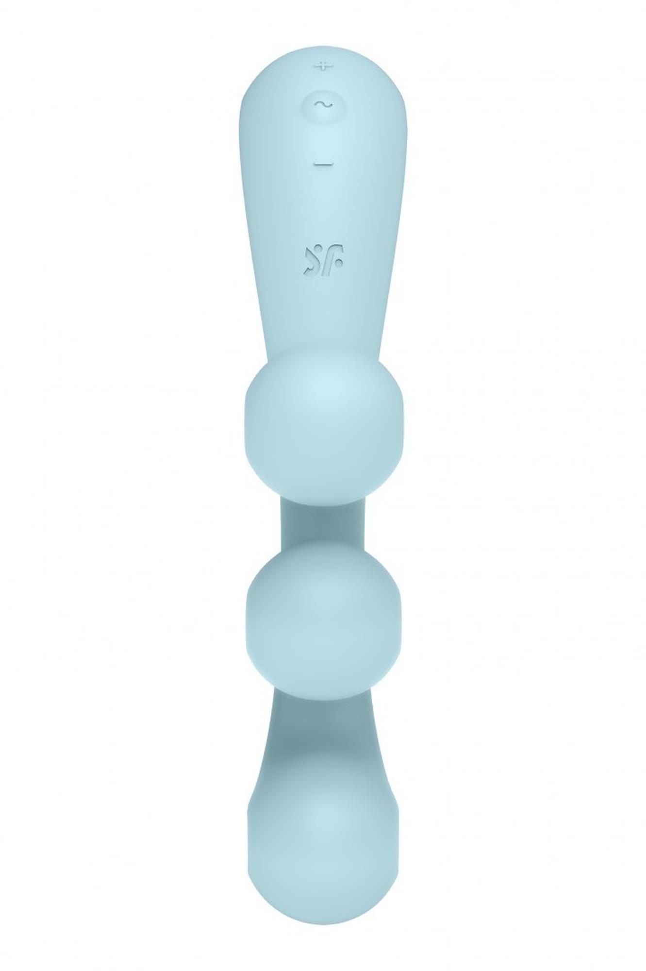 Вібратор для потрійної стимуляції Satisfyer Tri Ball 2, 20,5 см (блакитний)