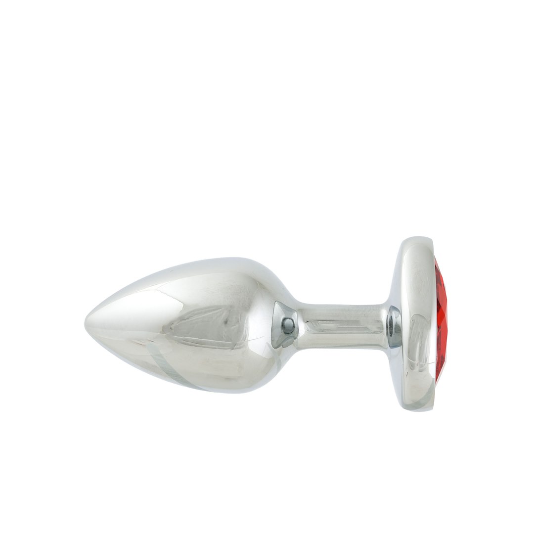 Korek Analny z kryształem Simply Pleasure S, 7 cm (czerwony)