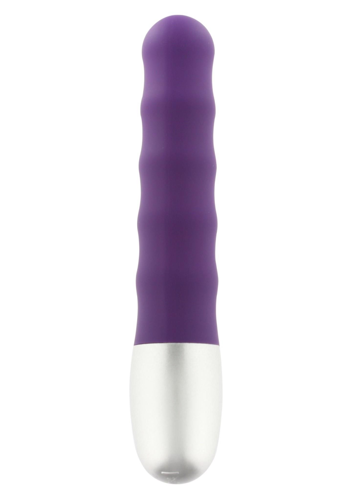 Вибратор Seven Creations Discretion Ribbed, 11 см (фиолетовый)