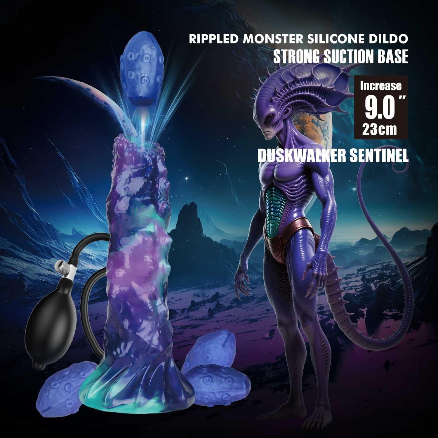 Фаллоимитатор Power Monsters DuskWalker Sentinel, 23 см (мульти)