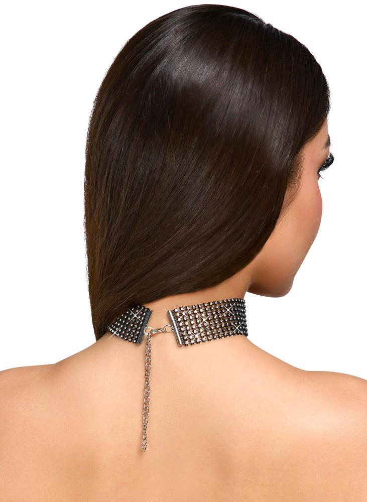 Чокер Cottelli Accessoires Rhinestone Choker, 36 см (чорний)
