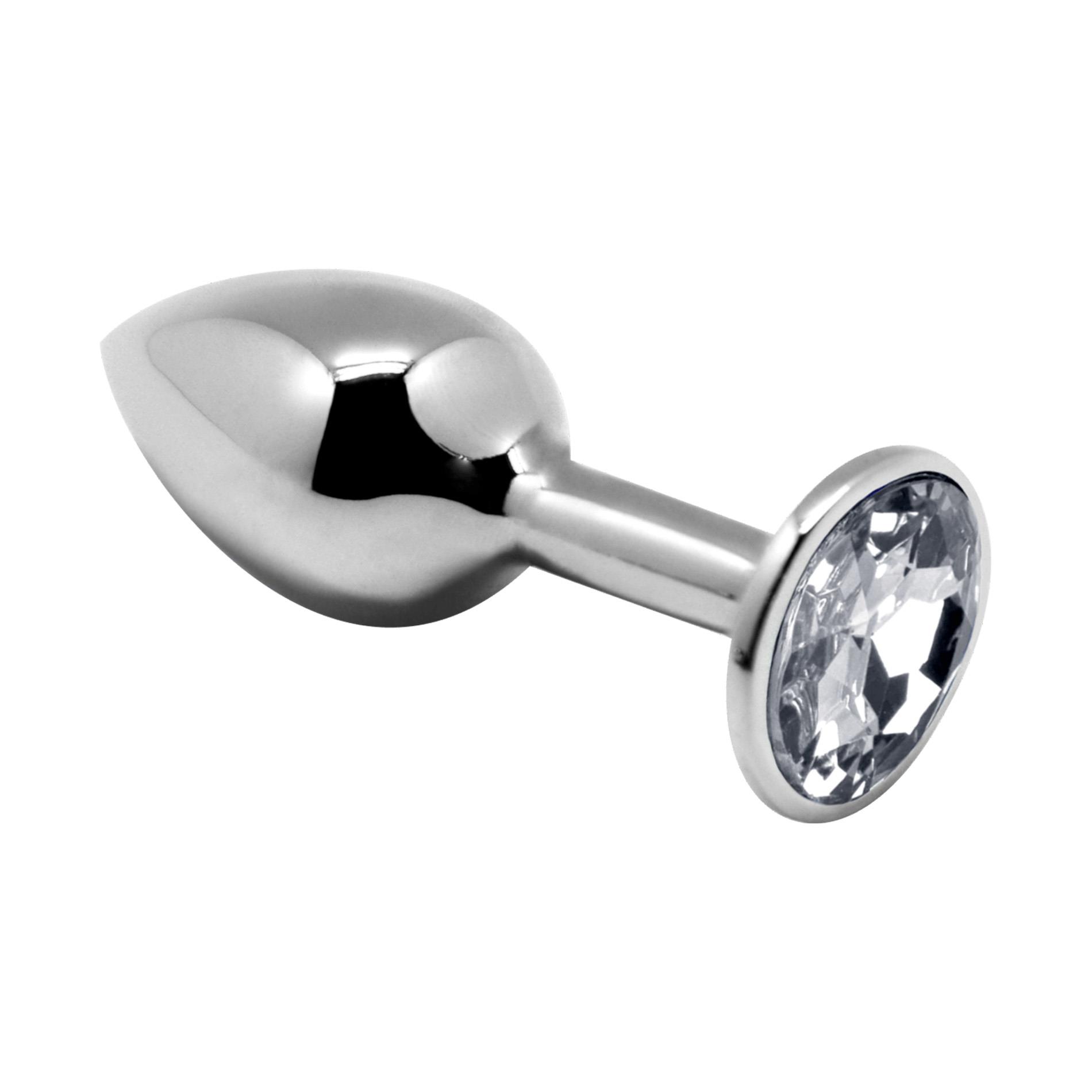 Korek analny Alive Mini Metal Butt Plug L, 8 cm (biały)