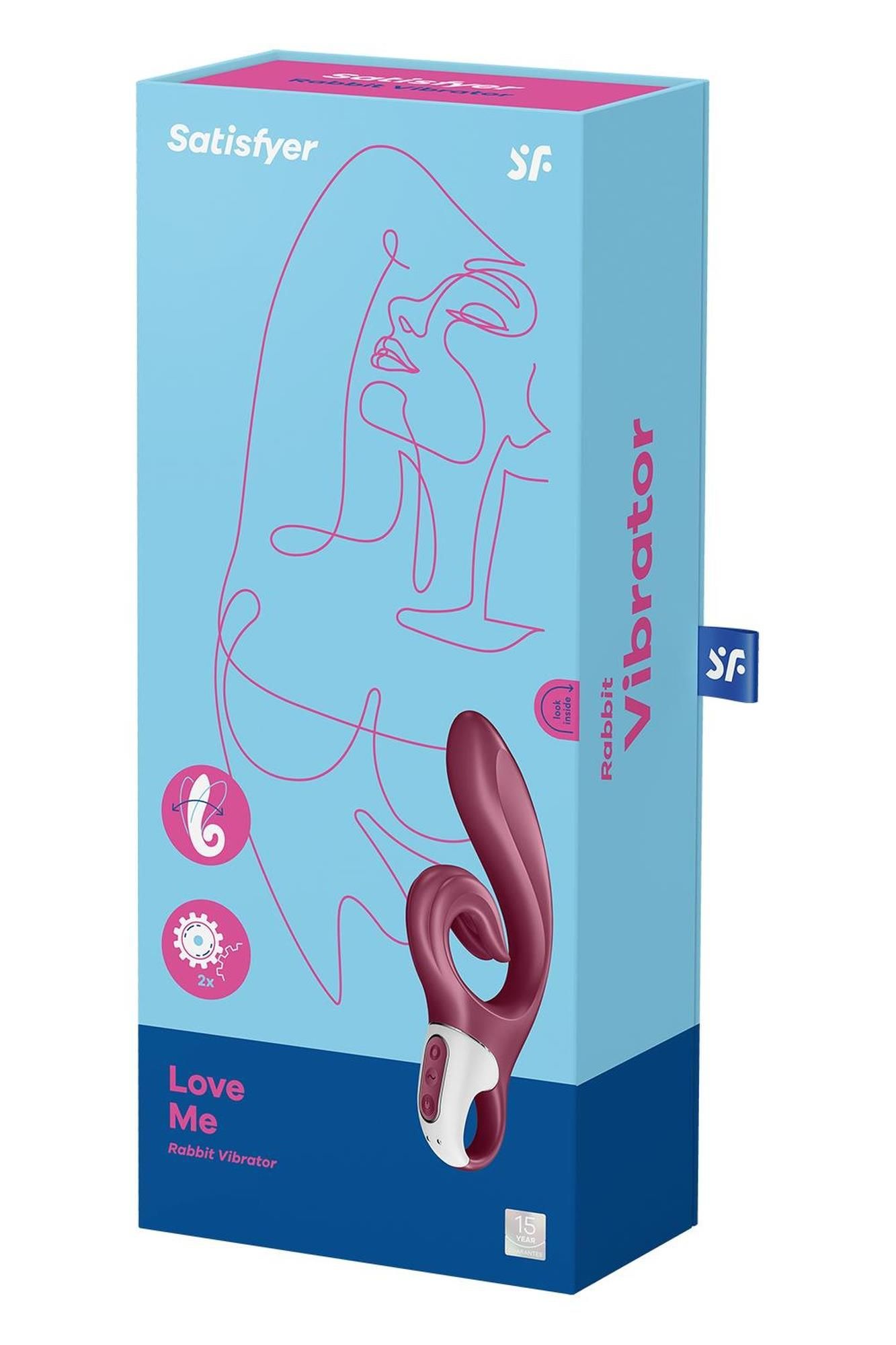 Вибратор-кролик Satisfyer Love Me, 22 см (бордовый)