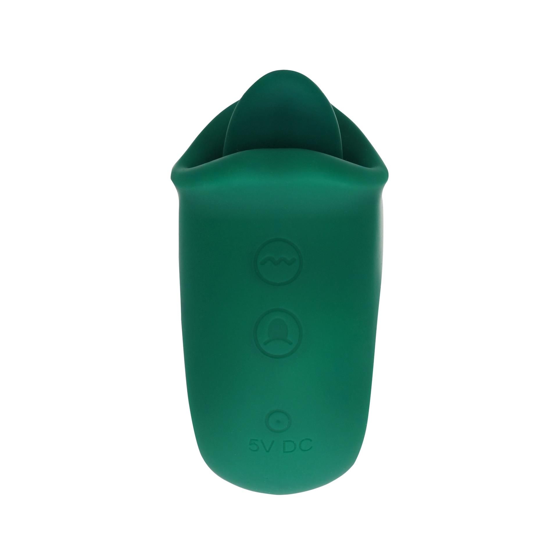 Вибратор для клитора Loveline Licking and Vibrating Clitoral Stimulator (зеленый)