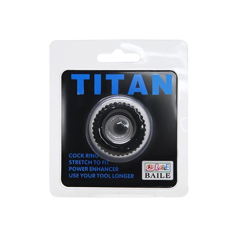 Эрекционное кольцо TITAN, 3,3 см (черный)