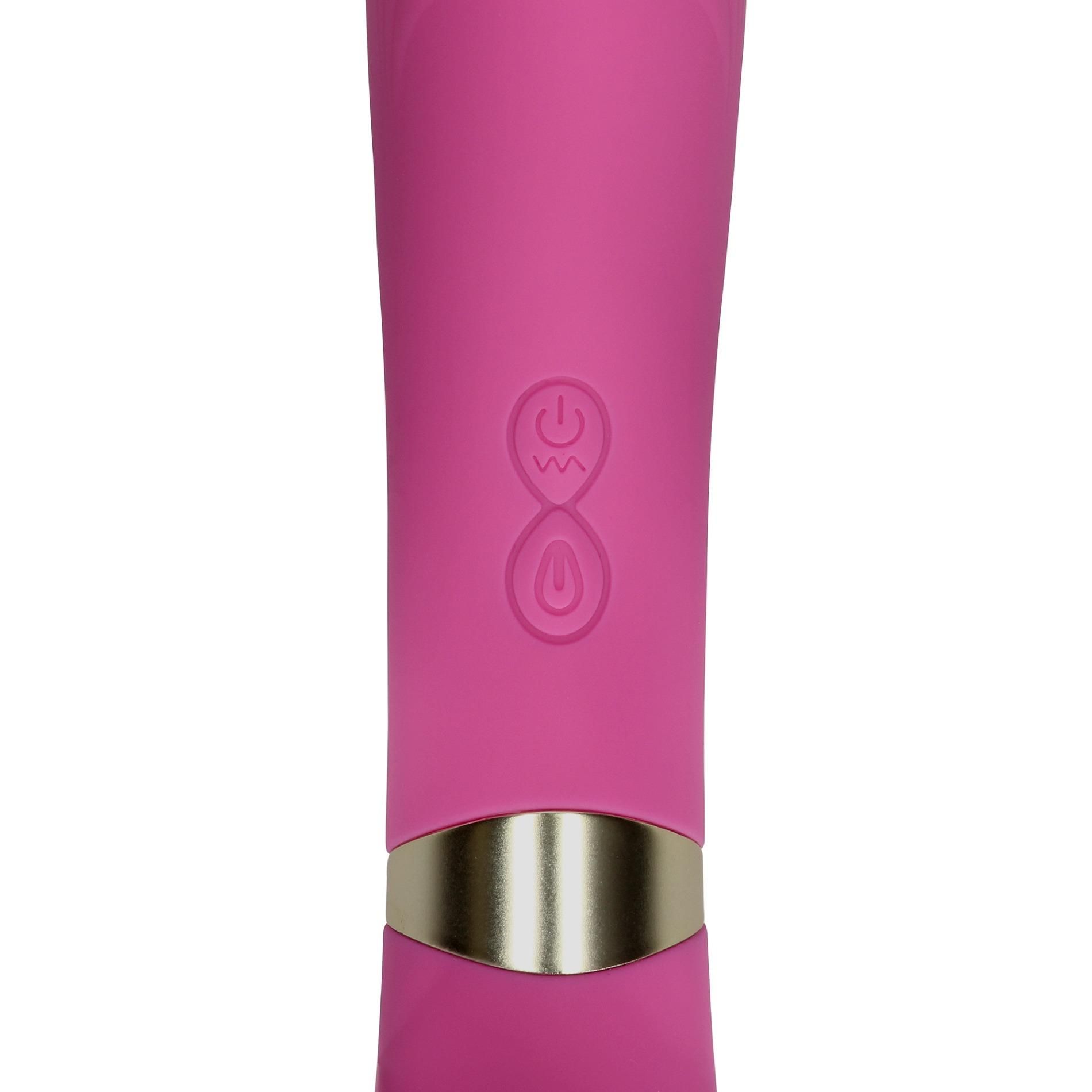 Вибратор Loveline Double Sided Flapping and G-Spot, 24 см (розовый)