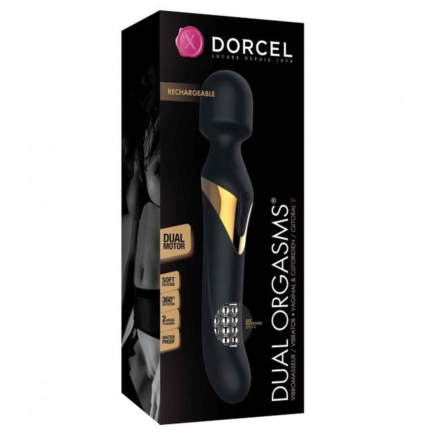 Вибромассажер Dorcel Dual Orgasms, 24 см (черный)