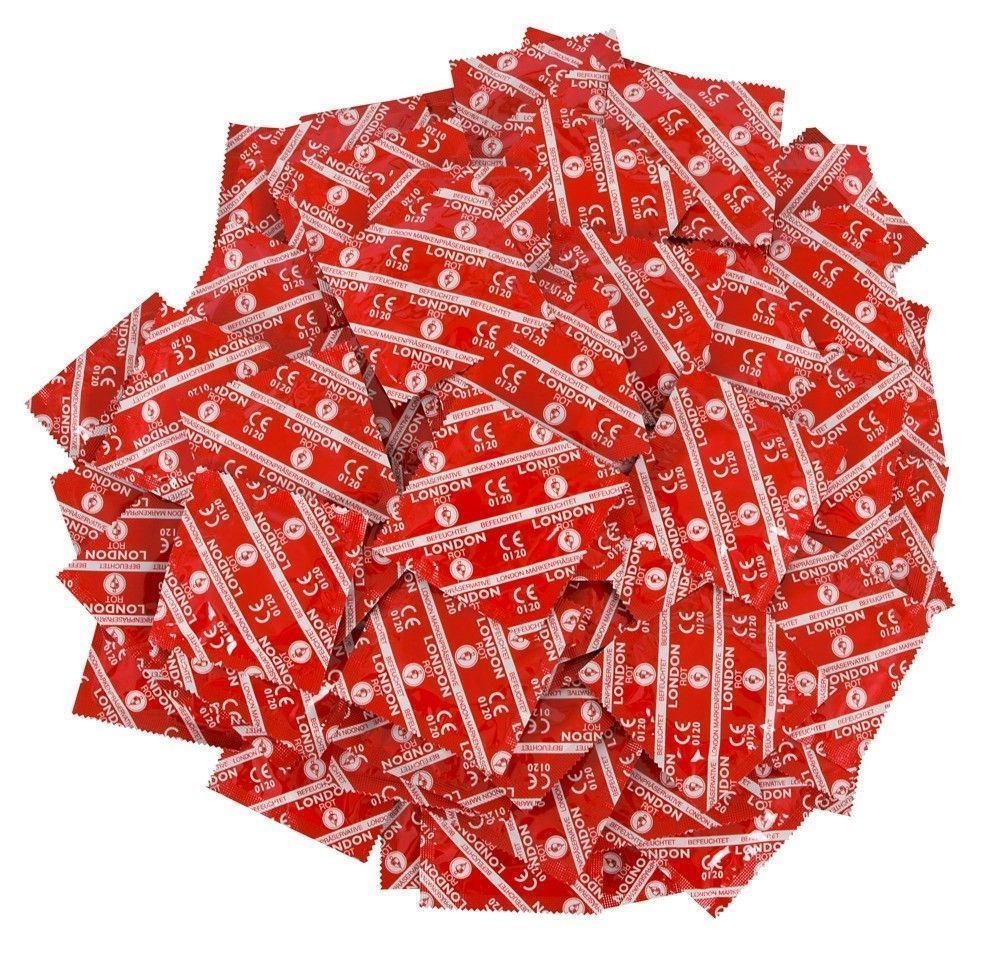 Презервативи London Red Condoms, 100 шт (полуниця)