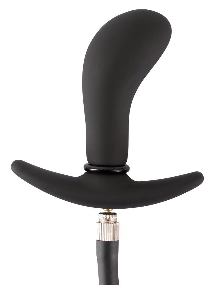 Korek analny Inflatable Plug, 8 cm (czarny