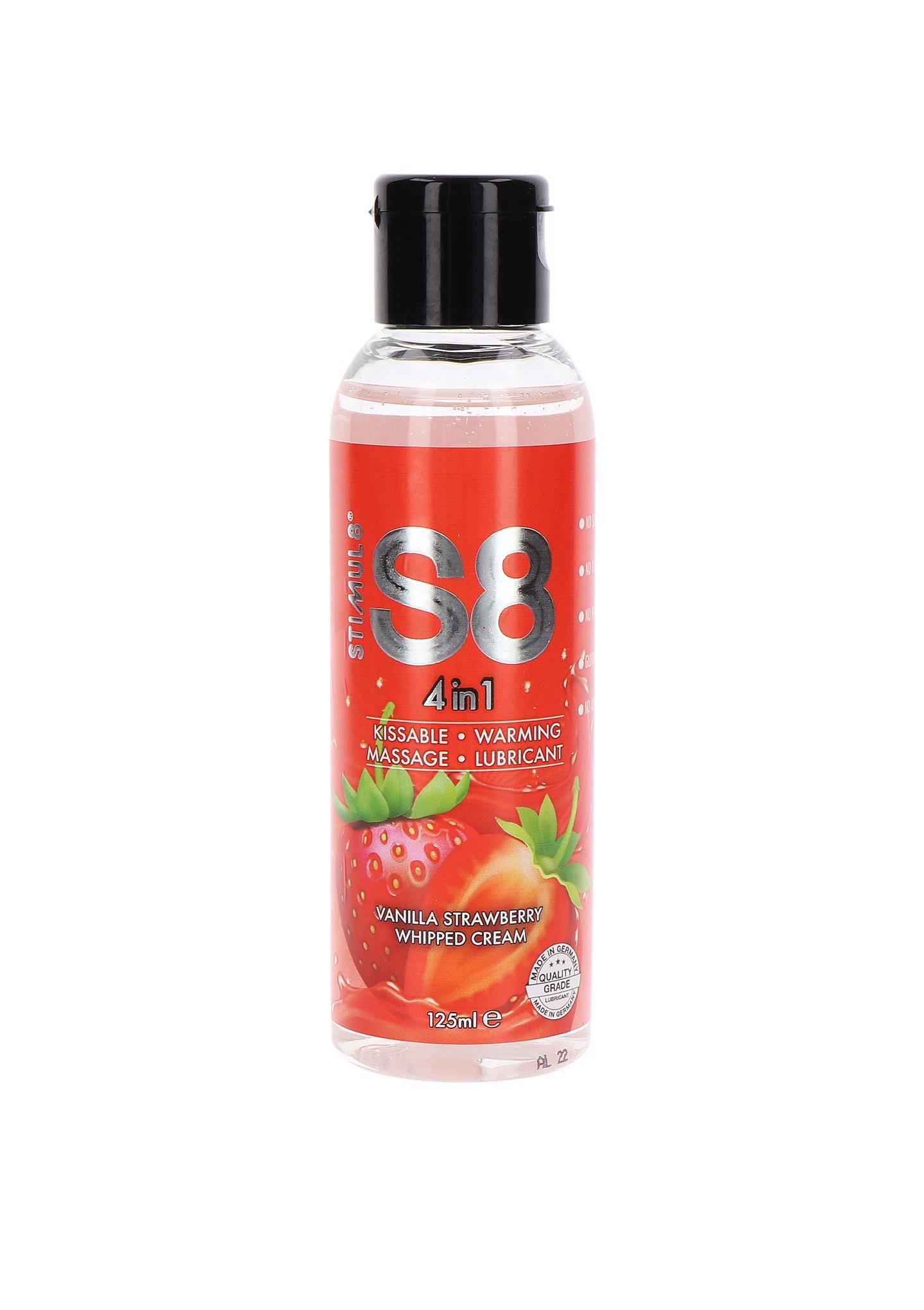 Lubrykant Stimul8 S8 4-in-1 Dessert Lube Strawberry, 125 ml