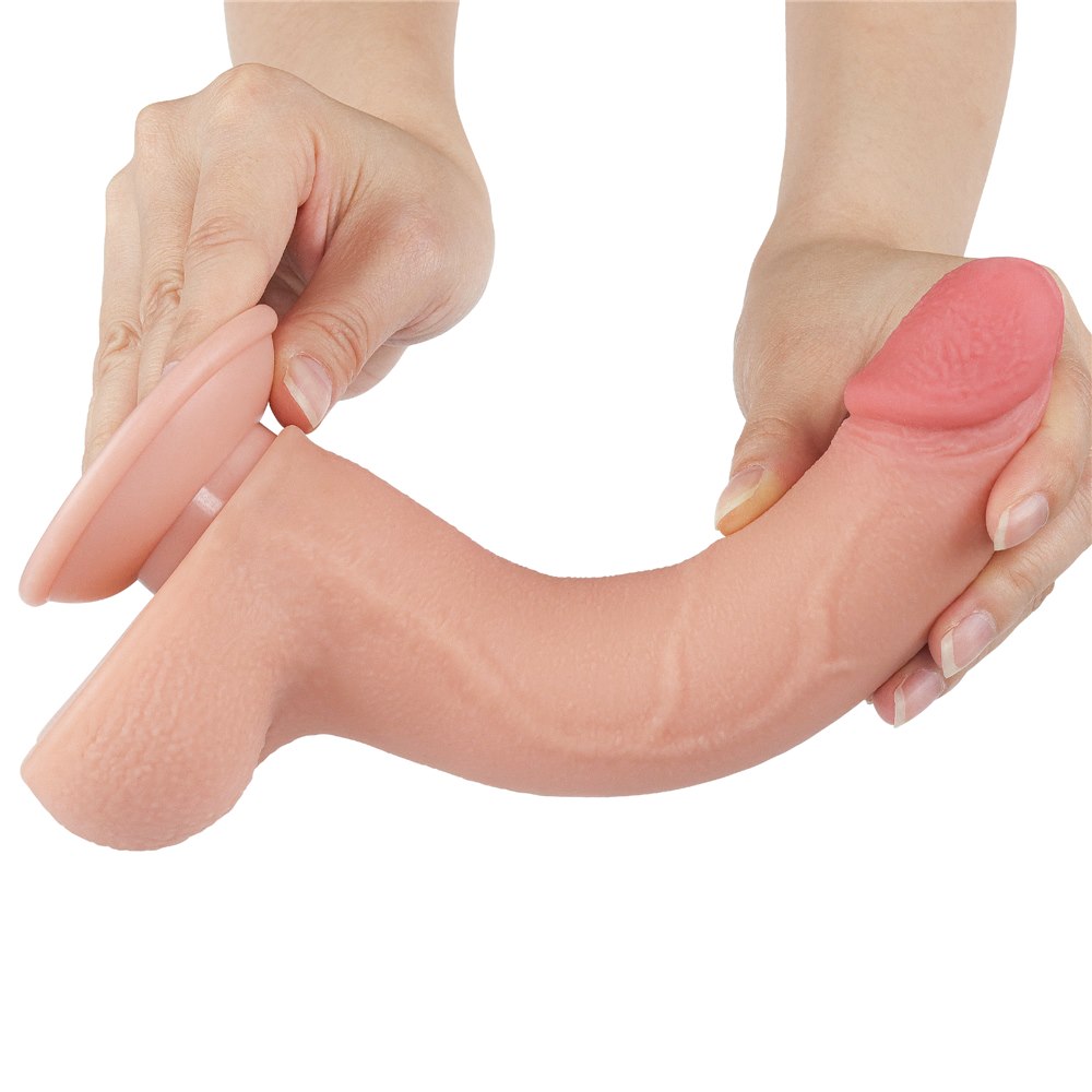 Фаллоимитатор Sliding-Skin Dual Layer Dong 8.5'', 22 см (телесный)