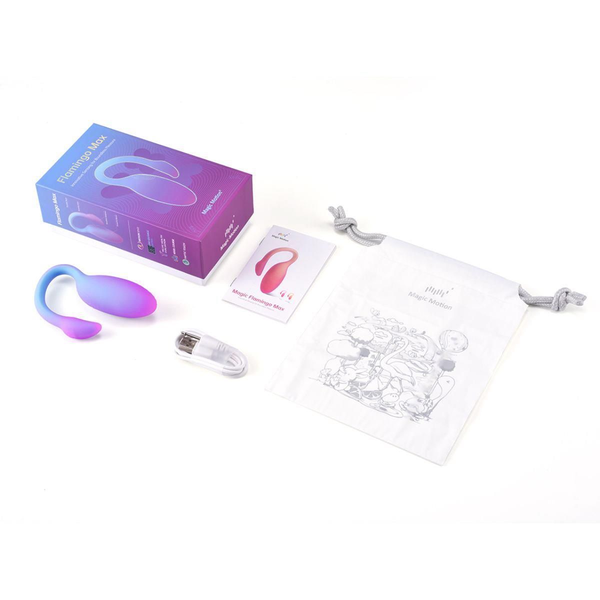 Jajko wibrujące Magic Motion Magic Flamingo Max, 11 cm (niebieski)