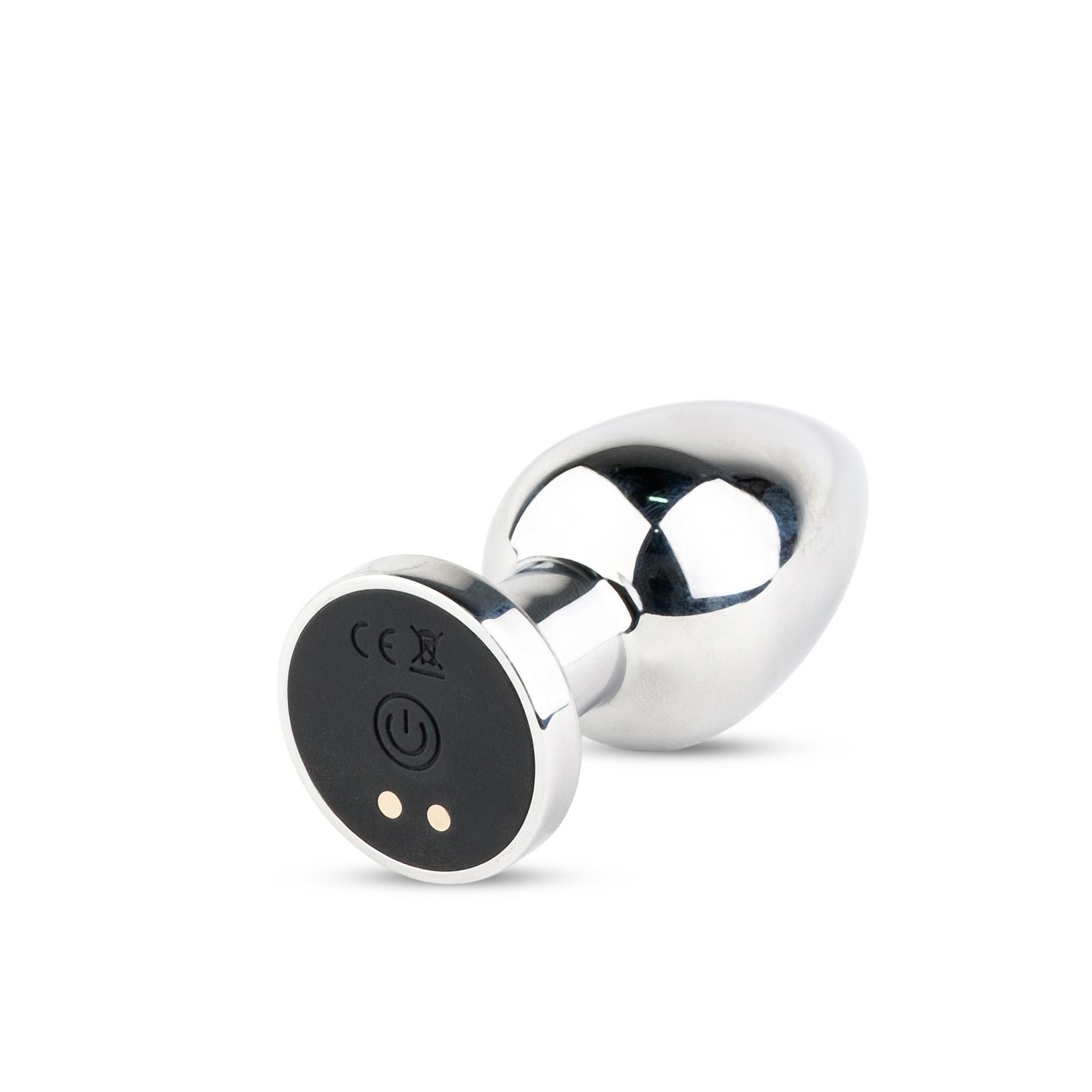Анальная пробка B - Series HeavyFun Metal Butt Plug M, 7.9 см (серебристый)