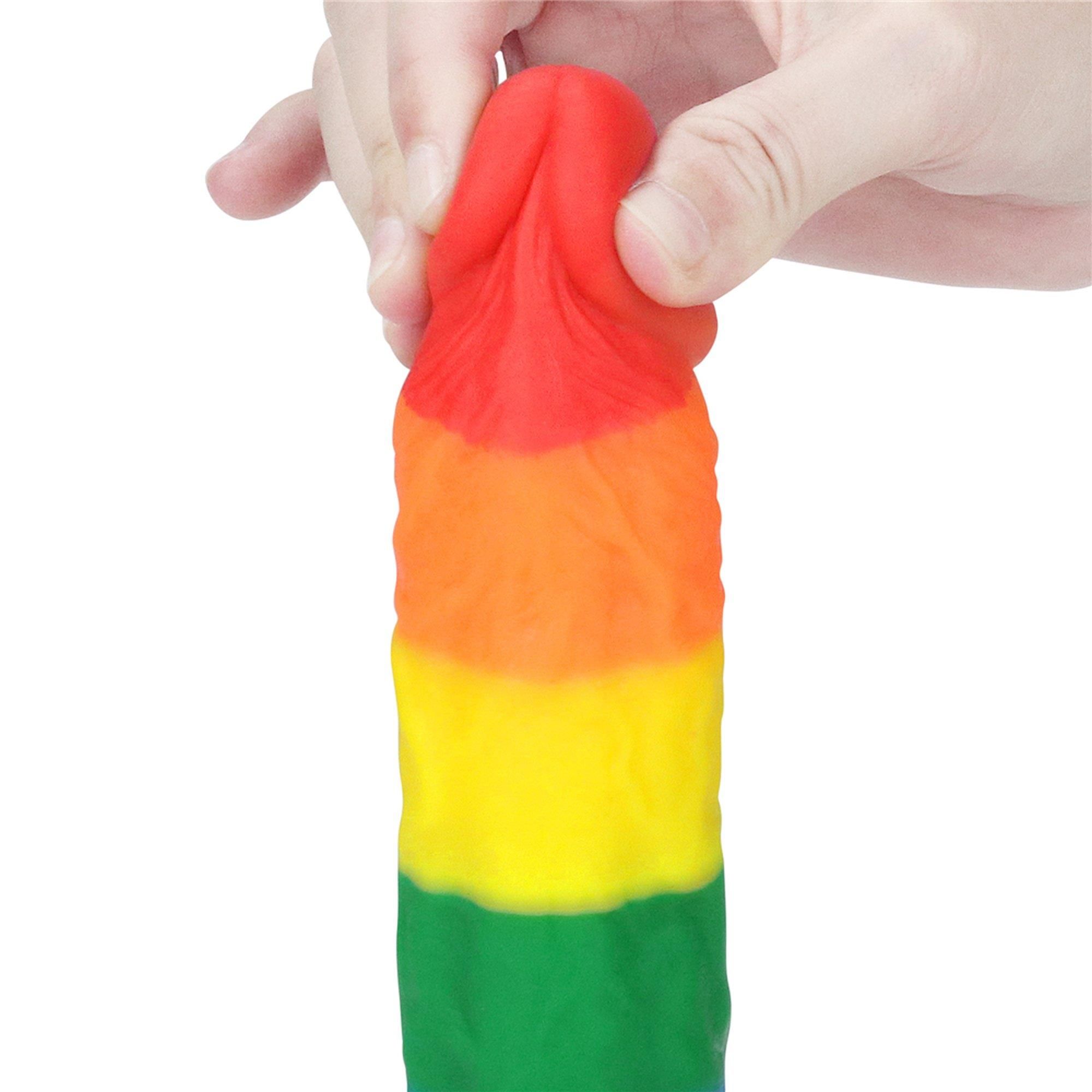 Фаллоимитатор LoveToy Prider Dildo 8", 20.5 см (радужный)
