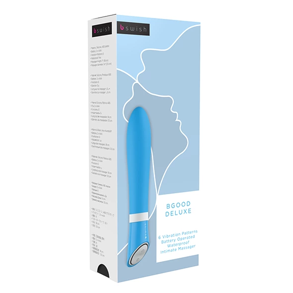 Вибратор B Swish Bgood Deluxe, 17.8 см (голубой)