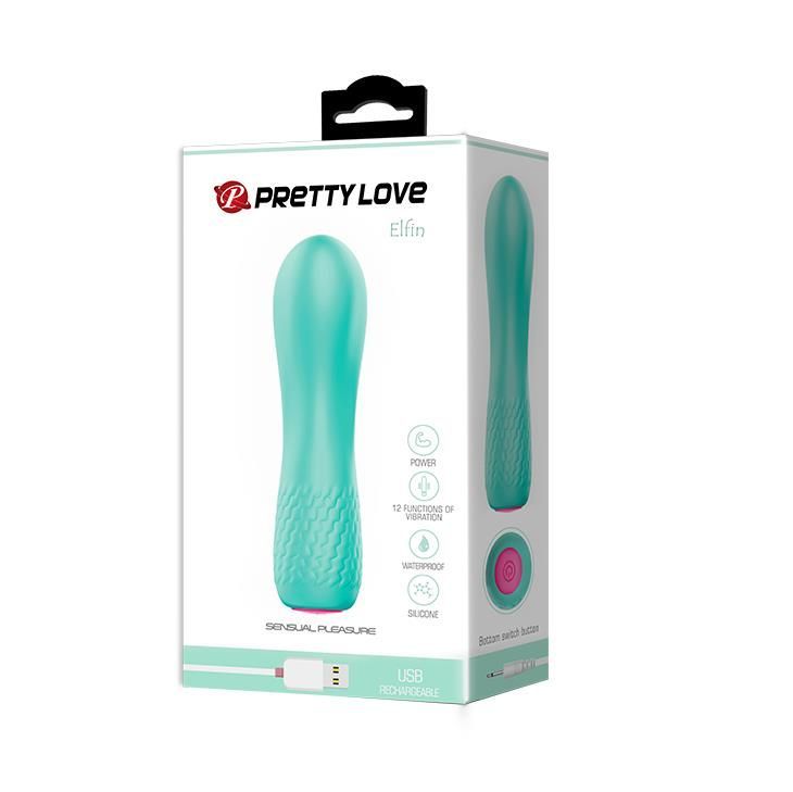 Вибратор Pretty Love Elfin, 11,9 см (бирюзовый)