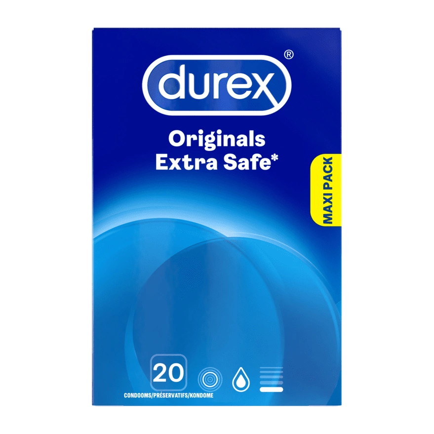 Durex Originals Extra Safe -, Przezroczysty, Bezzapachowy, 19 cm