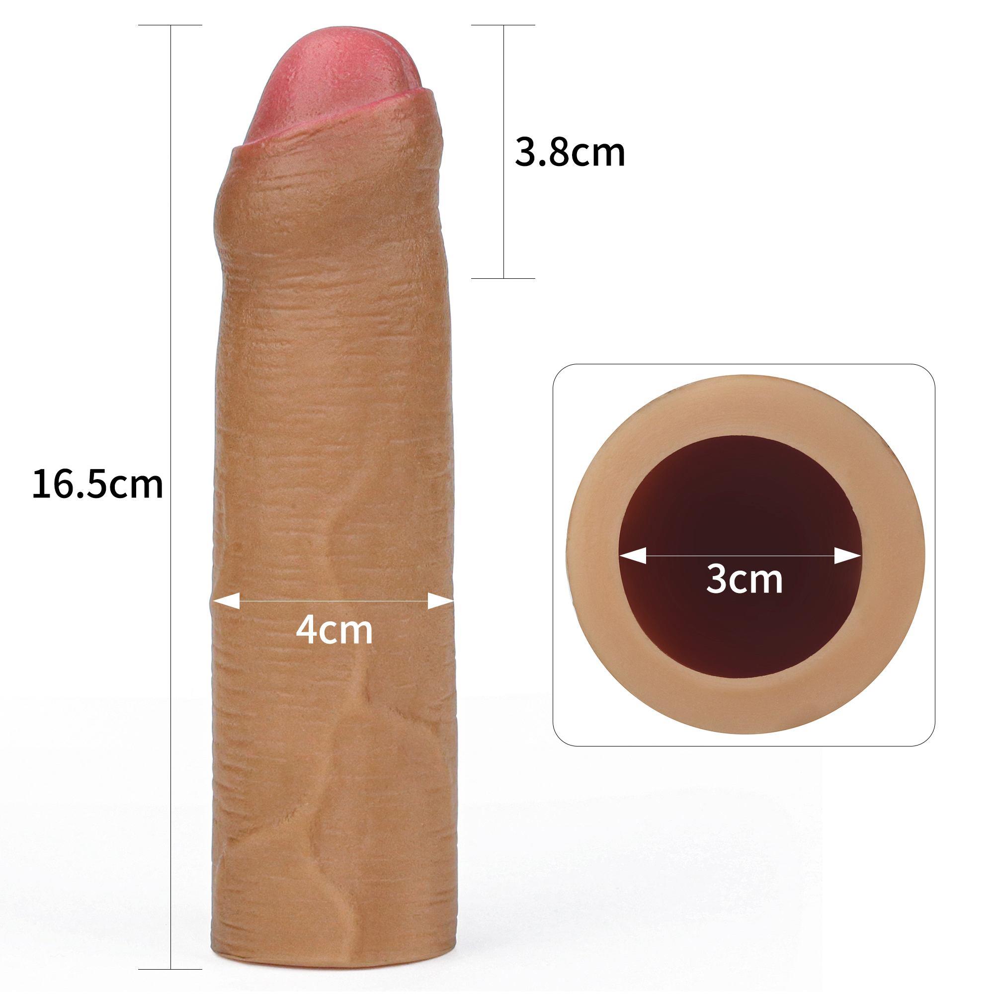 Насадка на пенис Revolutionary Silicone Nature Extender Add 1", 16.5 см (коричневый)
