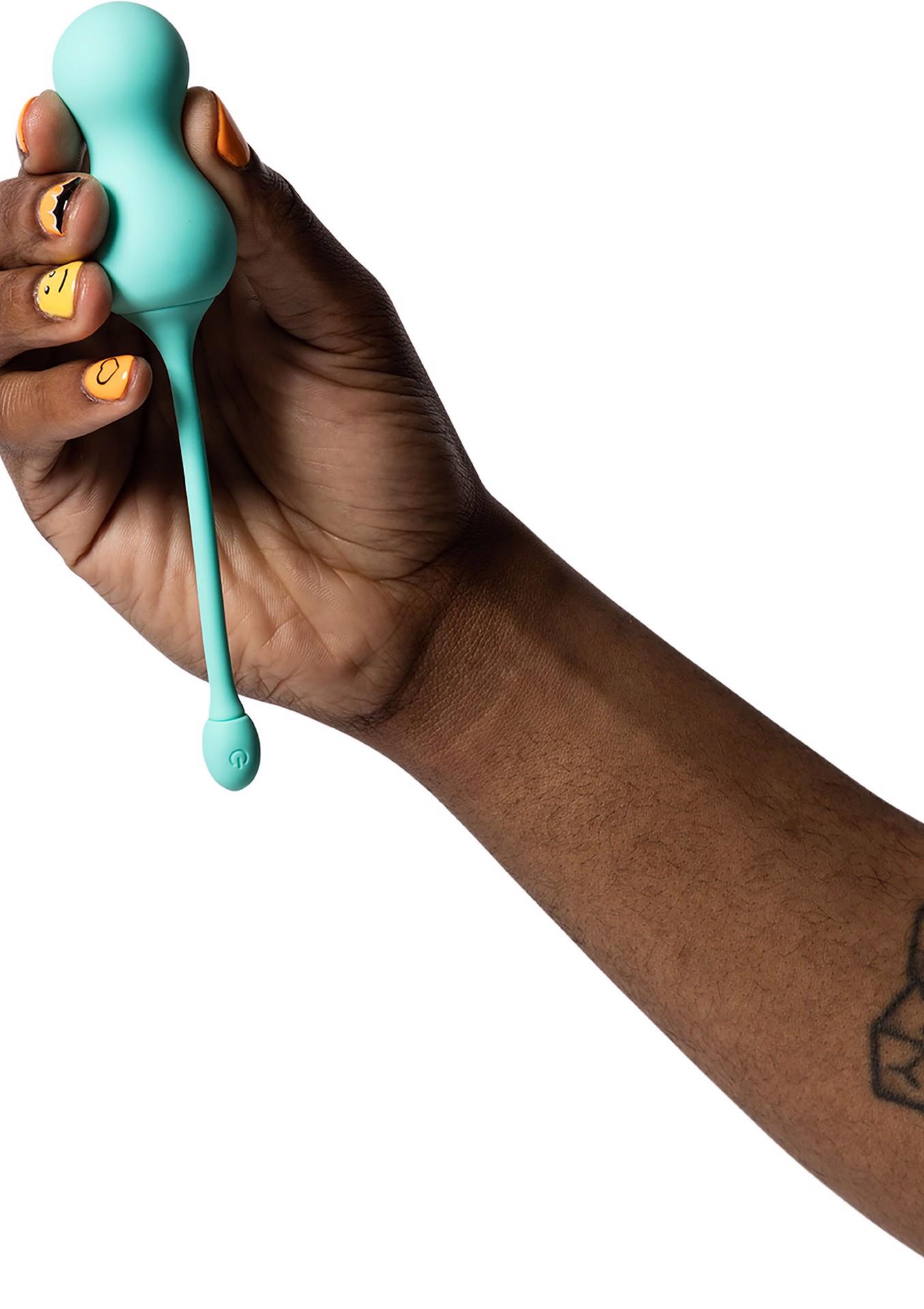 Вагинальные шарики с вибрацией Romp Cello, 18.2 см (бирюзовый)