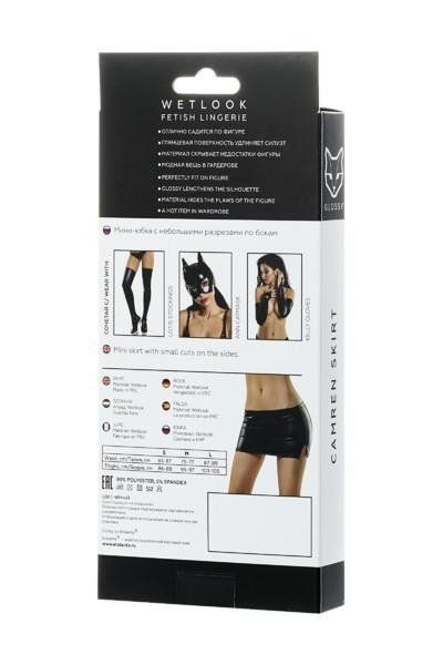 Мини-юбка Glossy Fetish Lingerie, L (черный)